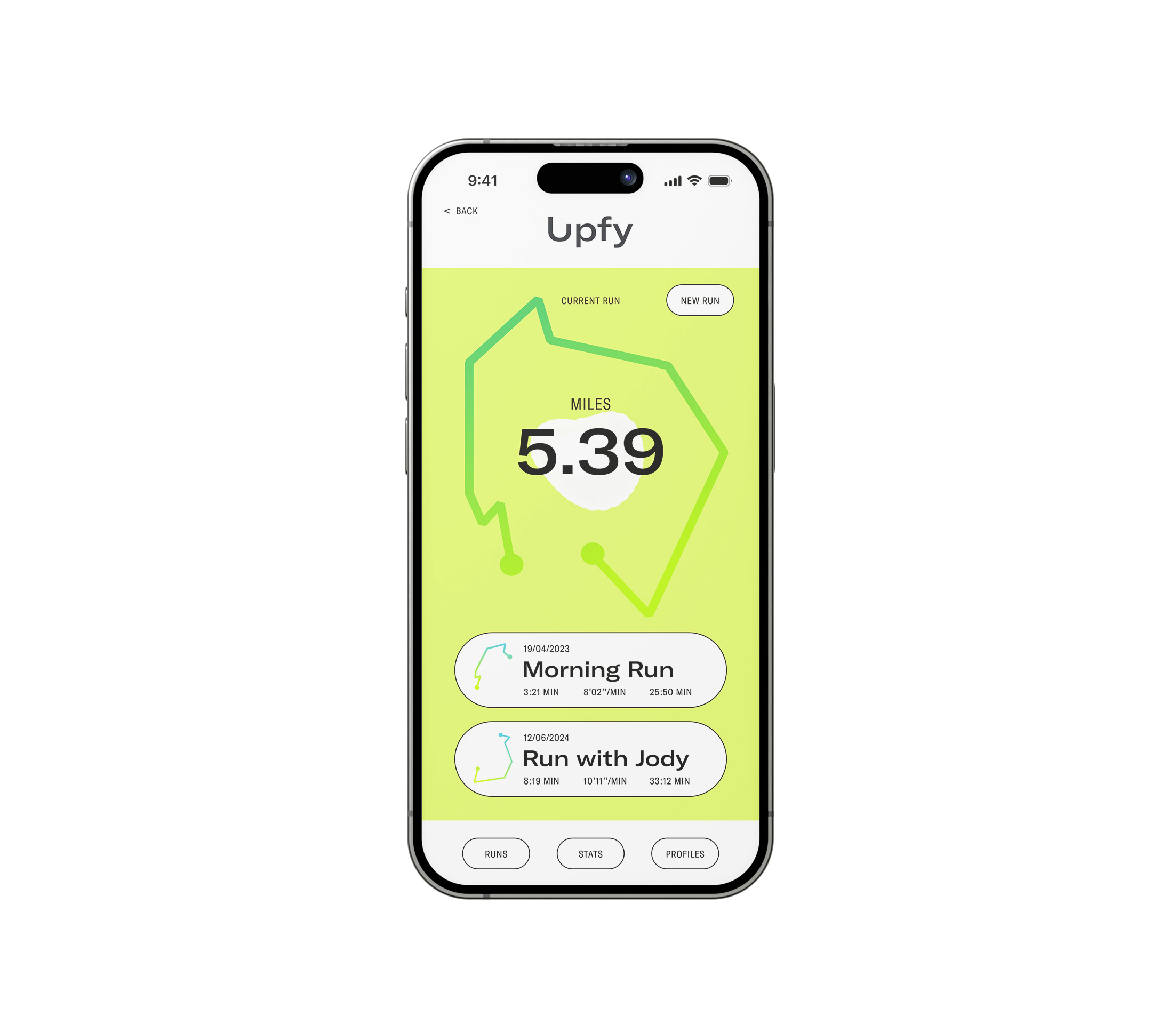 Upfy Running App