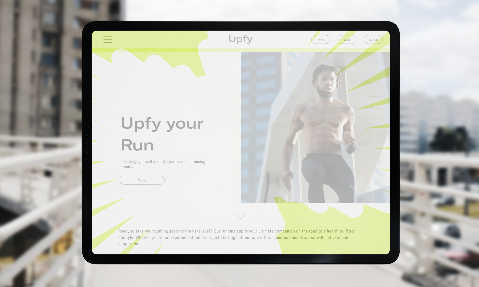 Upfy Running App Website 002