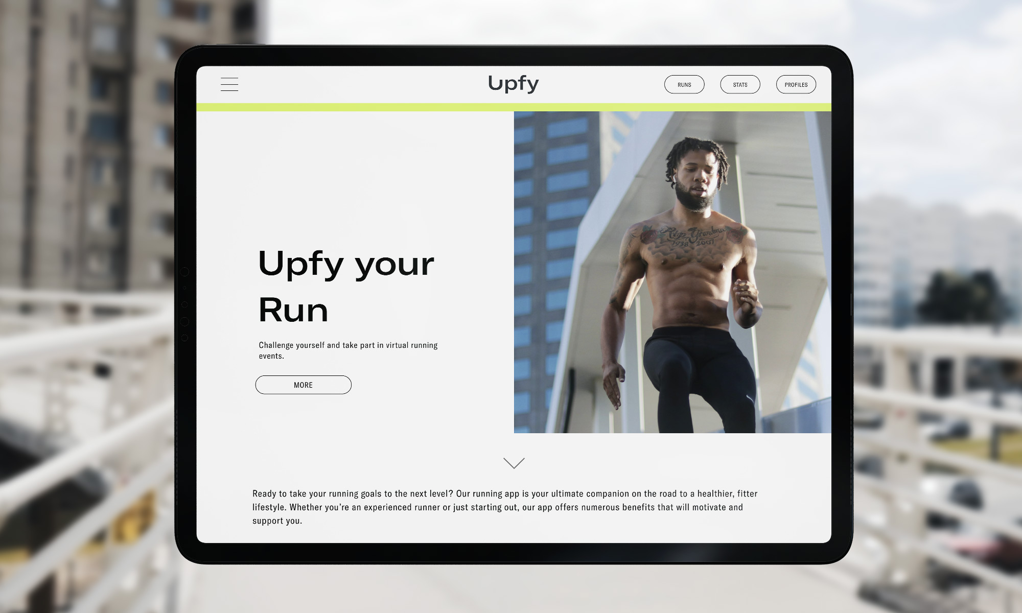 Upfy Running App Website 004